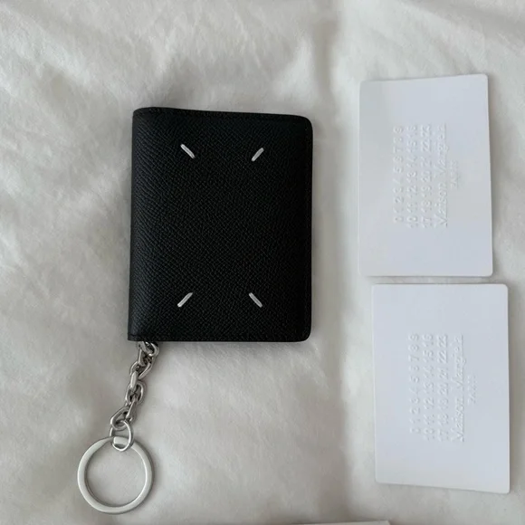 Maison Martin Margiela Black Four Stitches Key & Card Holder